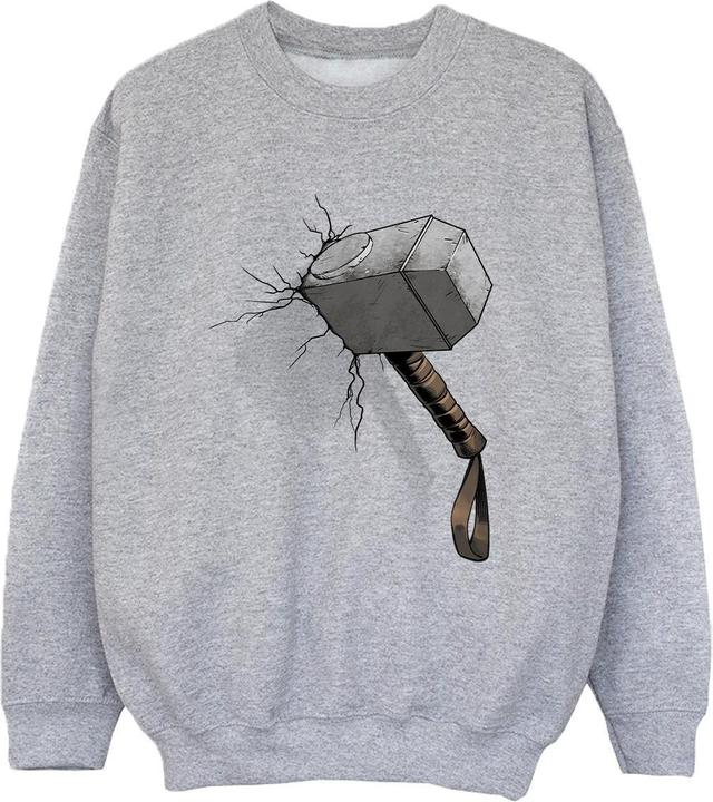 Actual product image Marvel Boys Thor Hammer Crack Sweatshirt (116)