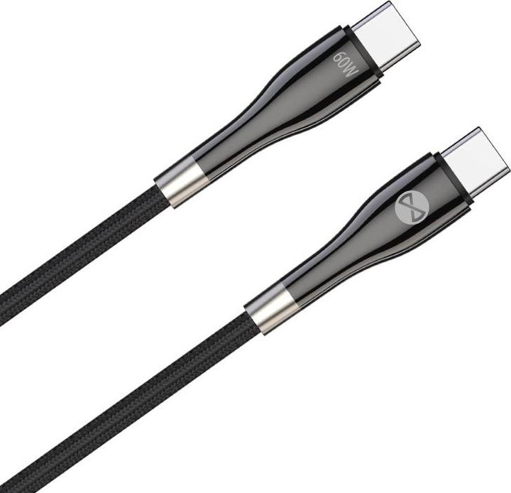 Image du produit Forever Câble élégant USB-C - USB-C 2,0 m 60W noir (2 m, USB 2.0, 60 W)