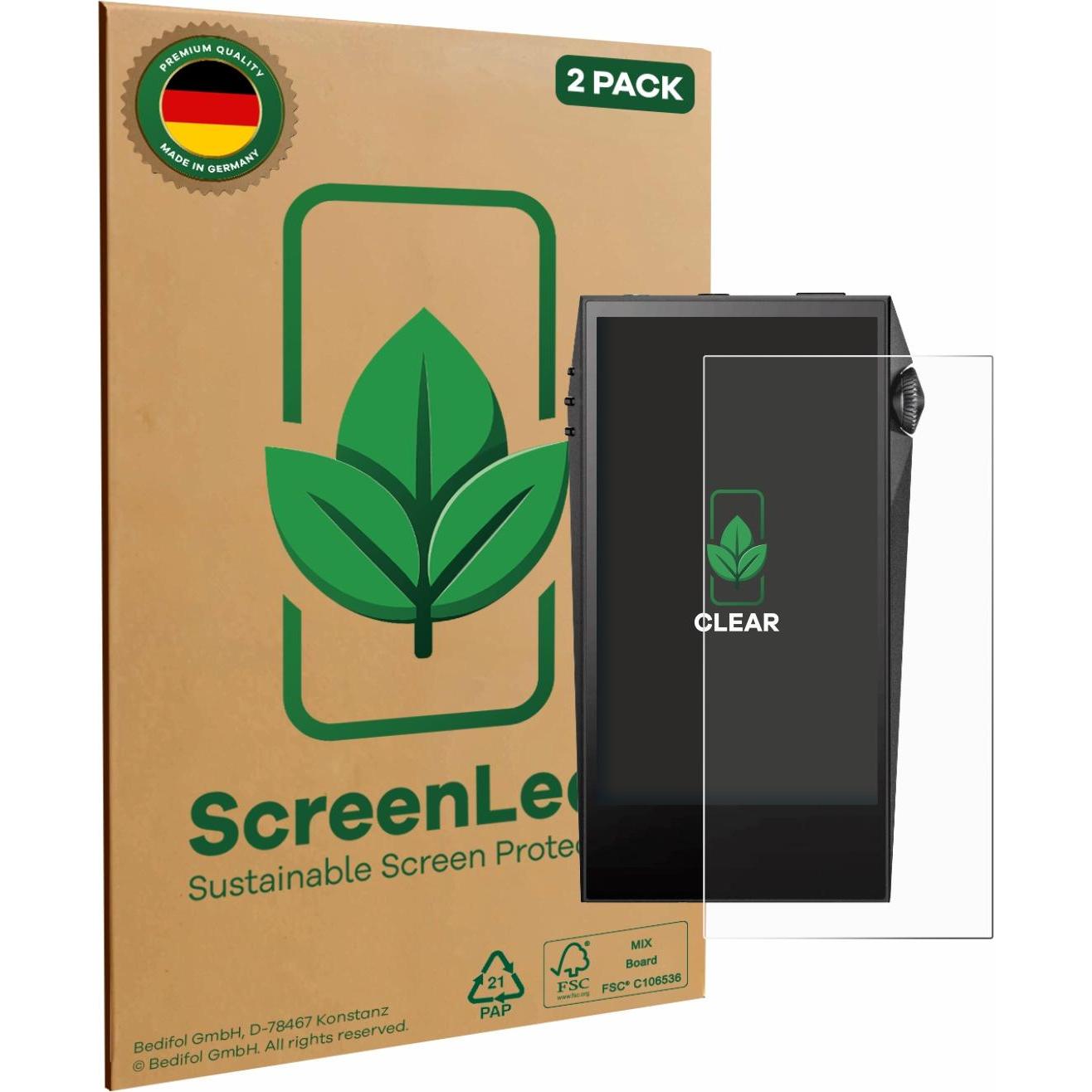 ScreenLeaf Schutzfolie nachhaltiger Displayschutz Display Schutz Folie Klar Transparent, MP3 + Media-Player Zubehör