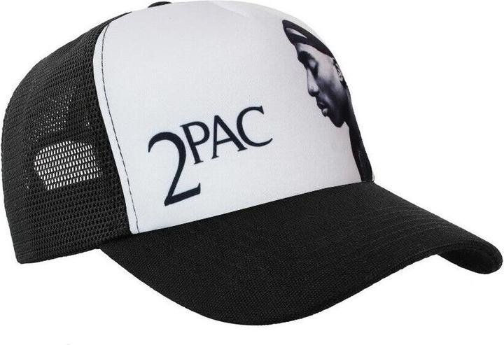 Actual product image Tupac Shakur Unisex Adult Profile Photo Mesh Panel Baseball Cap (One size)