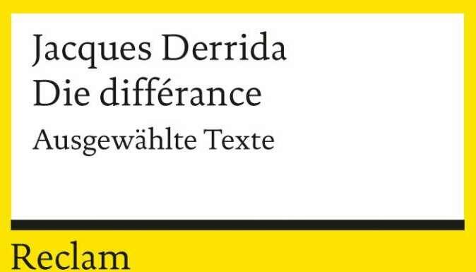 Produktbild Die différance (Deutsch, Jacques Derrida, 2004)
