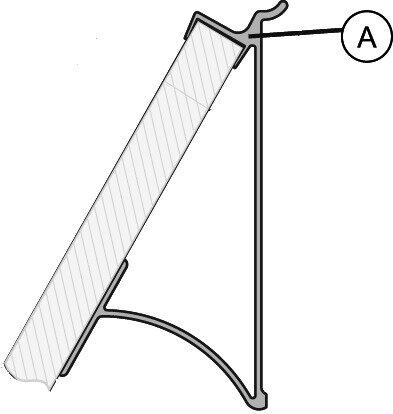 Produktbild OK-Line Grundprofi für Buchstütze / Präsentationsregal Wall System (1 Stk.)