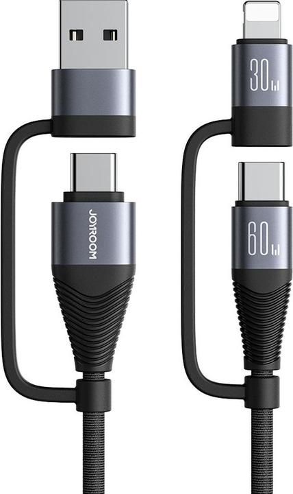 Joyroom 4 in 1 Kabel (1.20 m, USB 3.0, 60 W)