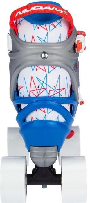 Image du produit Nijdam Rolschaatsen Verstelbaar - Geo Metricker - Blauw/Rood/Wit/Zilvergrijs - 33-36 (33, 34, 35, 36)