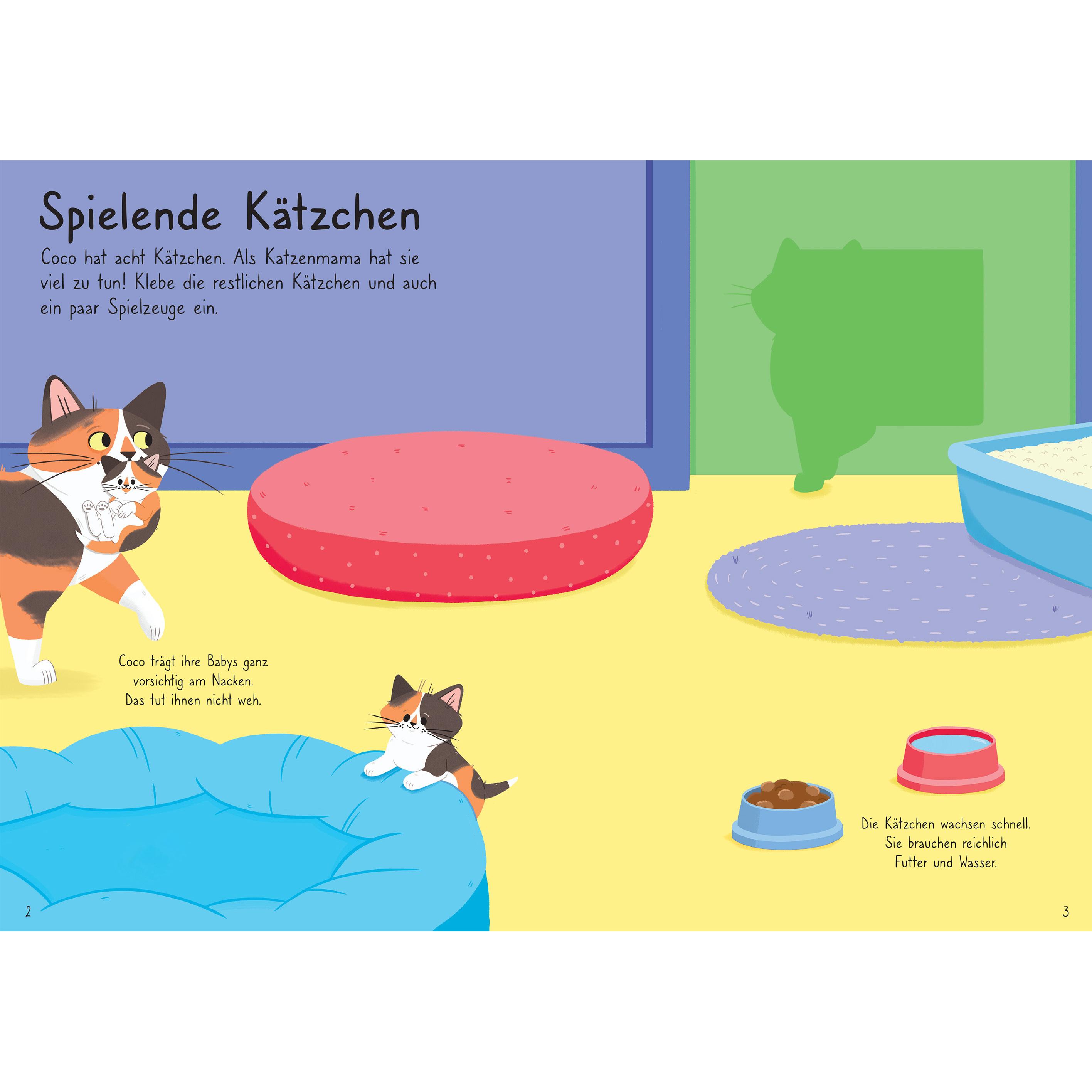 Thumbnail - Usborne Publishing, Sticker, Mein Immer-wieder-Stickerbuch: Meine liebsten Katzen