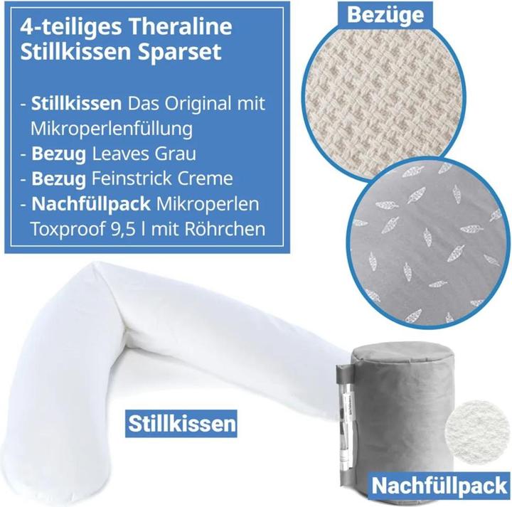 Actual product image Theraline Nursing pillow 4-piece nursing pillow economy set The Original 190 cm incl.