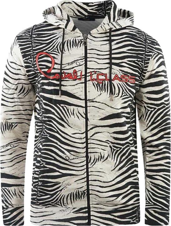 Actual product image Cavalli Class Mens Zebra Print Full Zip Hoodie (L)