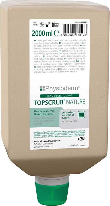 NoName Topscrub nature 2000 ml Varioflasche Handreiniger Naturreibem. Physioderm (Flüssigseife, 2000 ml)