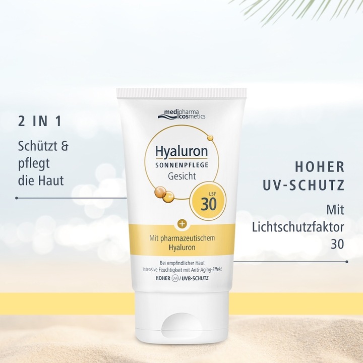 Produktbild Dr. Theiss Hyaluron Sonnenpflege Gesicht LSF 30, 50 ml CRE (Sonnencreme Gesicht, SPF 30, 50 ml)