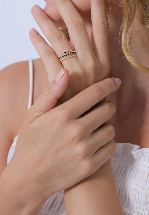 Immagine prodotto Elli Set di anelli, anello solitario, anello ritorto (66, 925 Argento)
