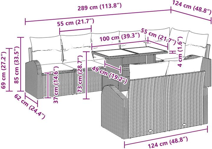 Produktbild vidaXL Gartensofa-set