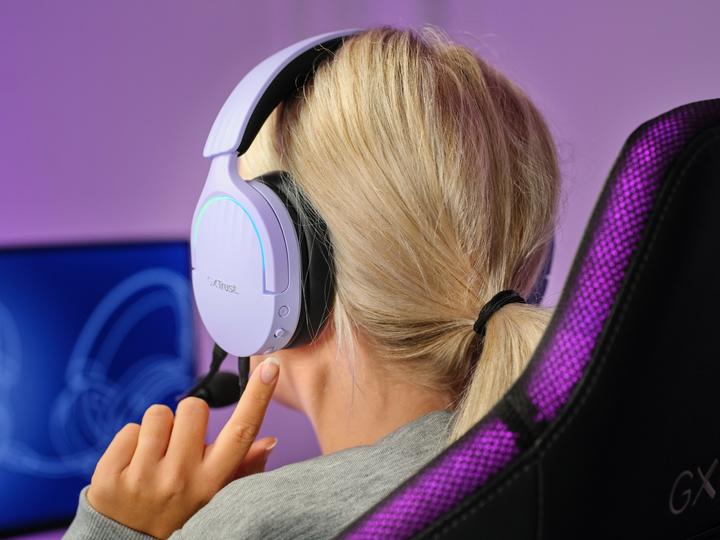 Actual product image Trust GXT490P FAYZO 7.1 USB HEADSET PURPLE (Cable)