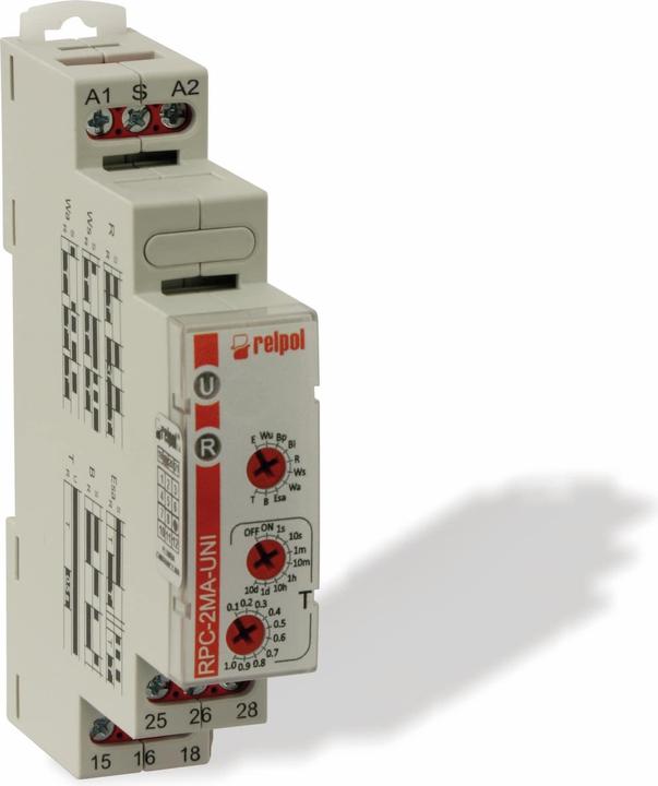 Reltech Zeitrelais RMFR2, 2 Wechsler, 10 Funktionen