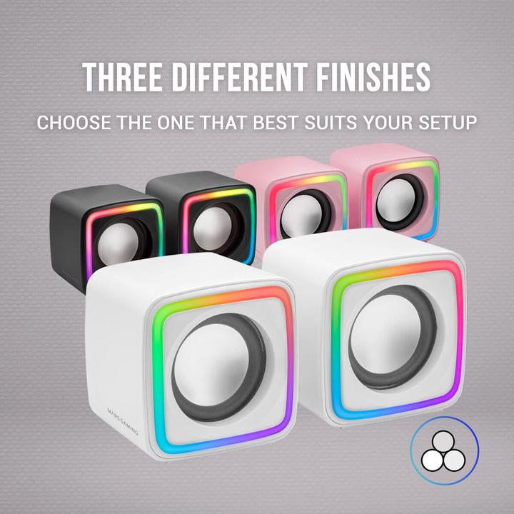 Produktbild Mars Gaming Enceintes MSCube RGB (Blanc)