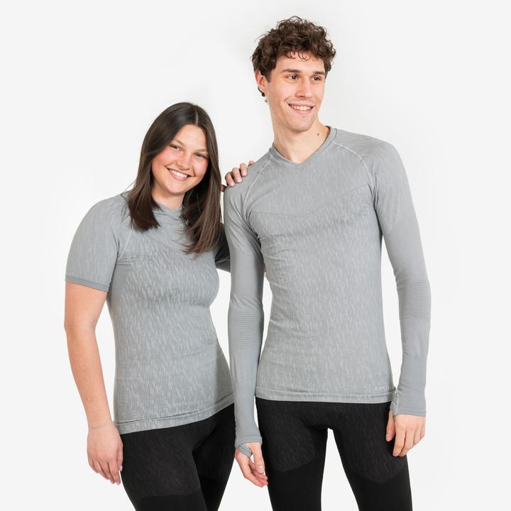 Produktbild Kipsta Damen/Herren Fussball Funktionsshirt langarm - Keepdry grau (M)
