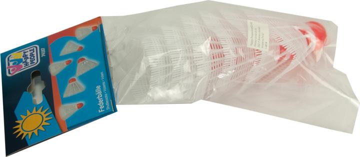 Happy People Shuttlecocks 6 stuks gemaakt van wit plastic