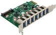 Produktbild InLine Schnittstellenkarte, 7x USB-A 3.2 Gen.1, PCIe, mit SATA Stromanschluss