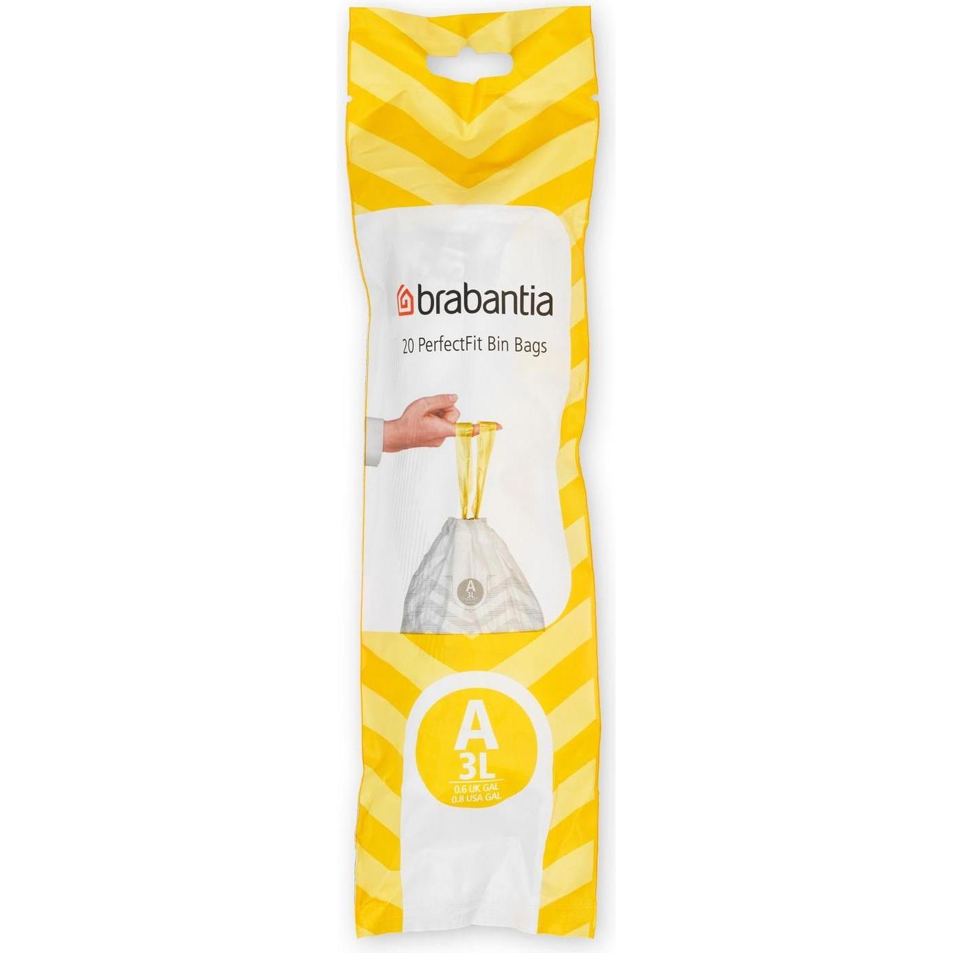 Brabantia PerfectFit Grösse A, 3l, Abfallsack, Weiss