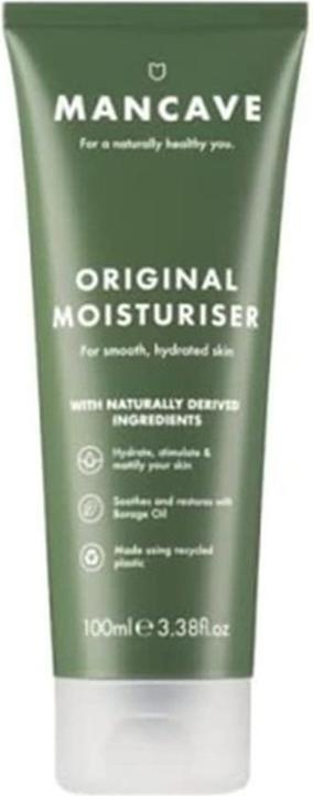 Actual product image ManCave Natural Caffeine Moisturiser with UV Absorbers 100ml for Men - Vegan Friendly (100 ml, Day cream)