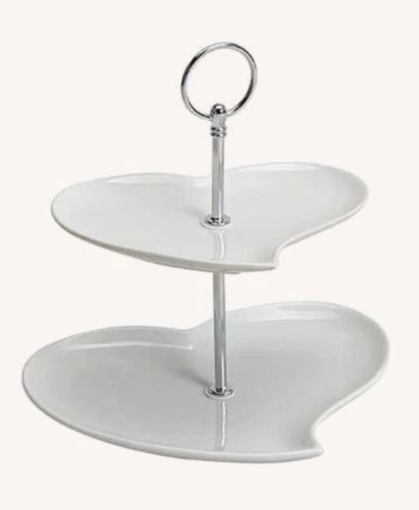 Actual product image G. Wurm Etagere heart shape