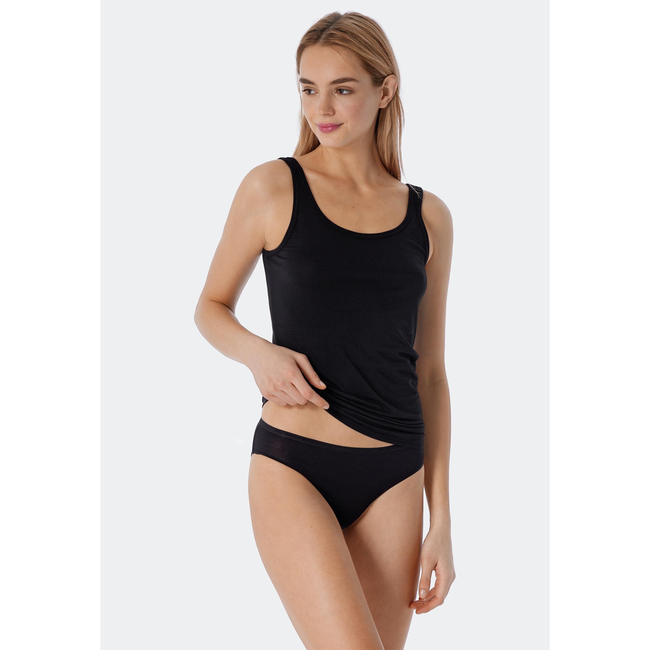 Thumbnail - Schiesser, Damen, Shirt, Modal Essential Trägertop, Schwarz, (44)