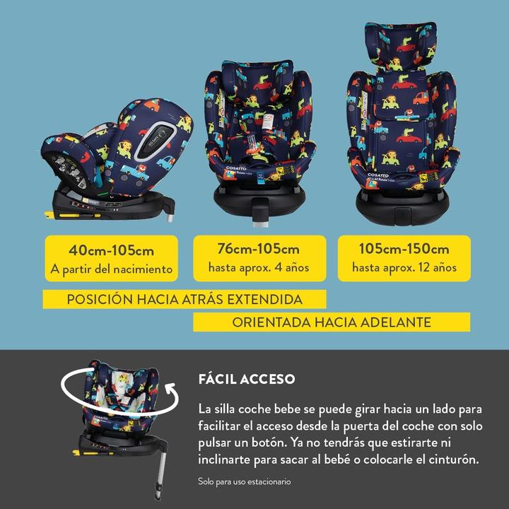 Produktbild Cosatto 360° drehbarer i-Size Autositz mit ISOFIX und ERF für 0-12 Jahre (Kindersitz, ECE R129/i-Size Norm)