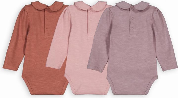 Actual product image La Redoute Collections 3-pack of bodysuits with long sleeves and bib collar (86, 92, 95 C)
