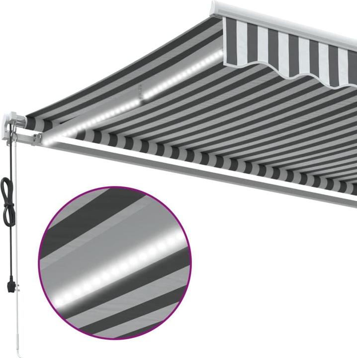 Produktbild vidaXL Markise Gelenkarmmarkise Sonnenmarkise Automatisch mit LED 500x350cm (5 m)
