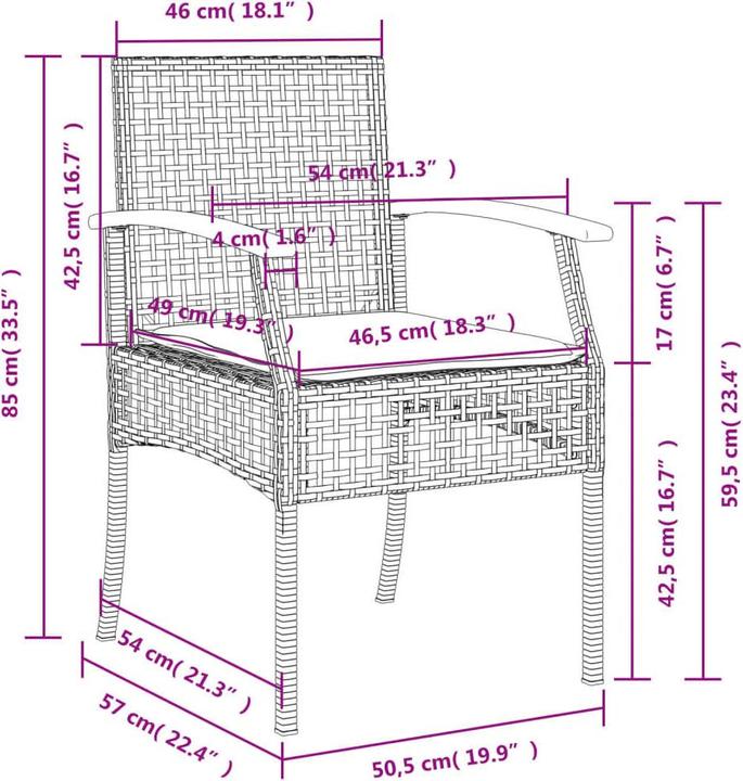 Produktbild vidaXL Garten Essgruppe