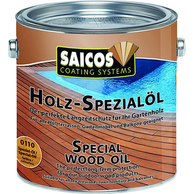 Saicos, Holzschutz + Holzpflege, Holz-Spezialöl für Terrassen (Farblos, 2.50 l)