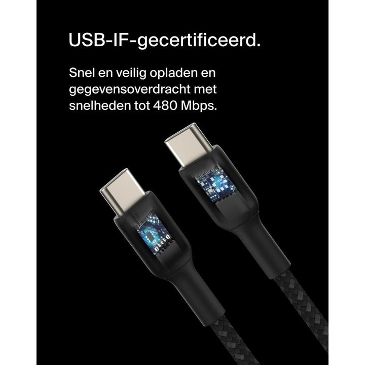 Image du produit Belkin USB C – USB C (0.15 m, USB 2.0, 60 W)