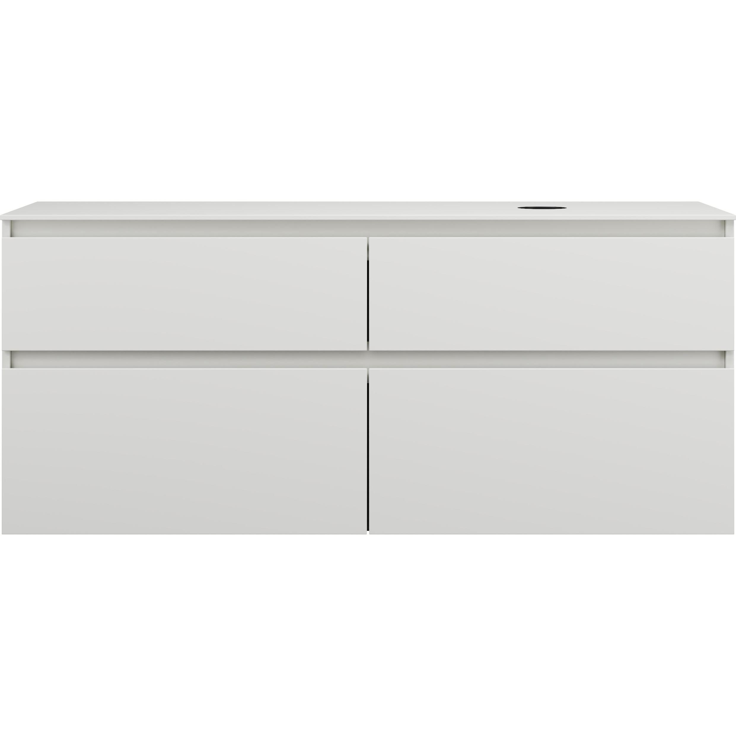 burgbad, Waschbeckenunterschrank, Lin20 Waschtischunterschrank inklusive Konsolenplatte,Beckenausschnitt rechts, 4 Auszü...