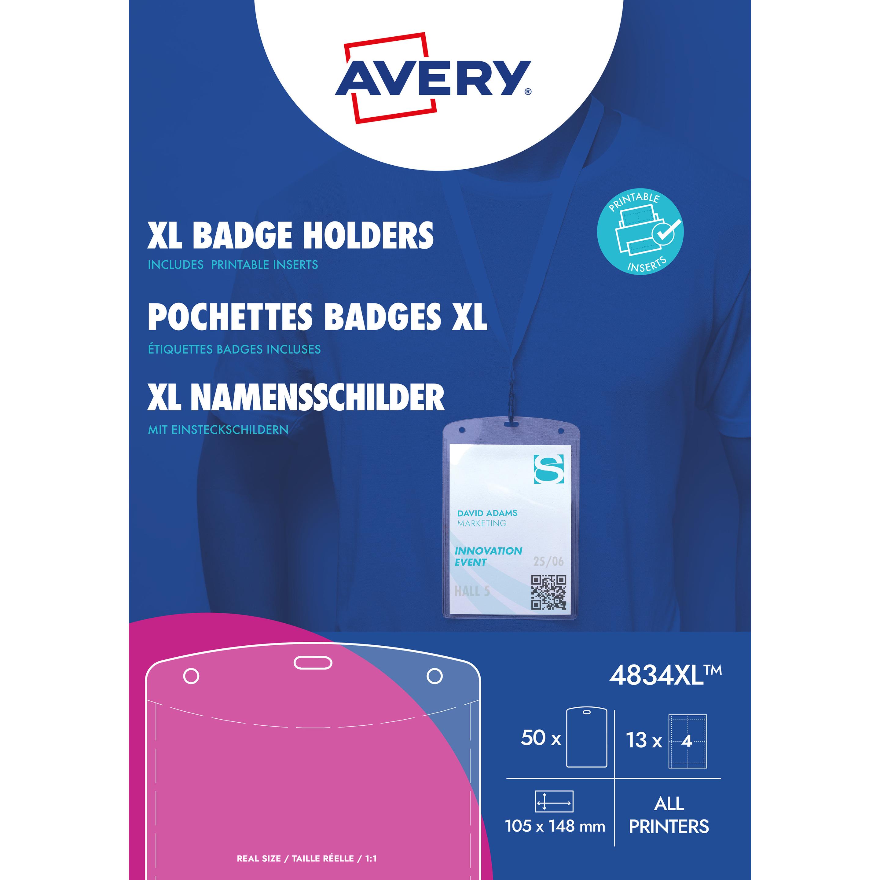 Thumbnail - Avery, Informationsschild, Namensschilder-Taschen gross