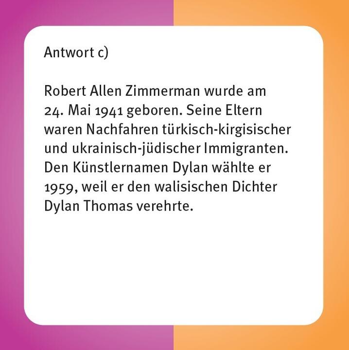 Immagine prodotto Il quiz su Bob Dylan (Tedesco)