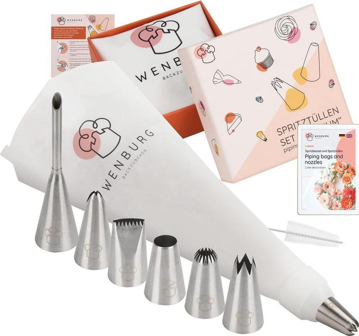 Wenburg Spritzbeutel mit Tüllen - 12-tlg. Set (Poche à douille)