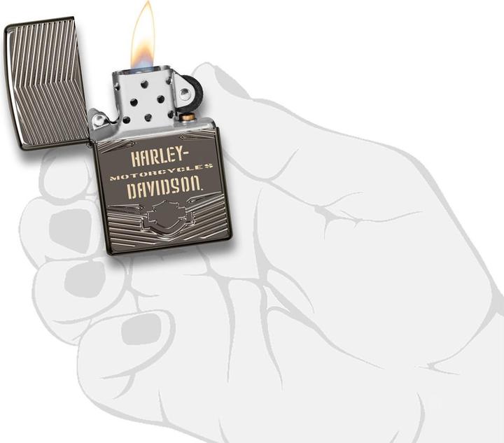 Actual product image Zippo Harley-Davidson Black Ice Armor