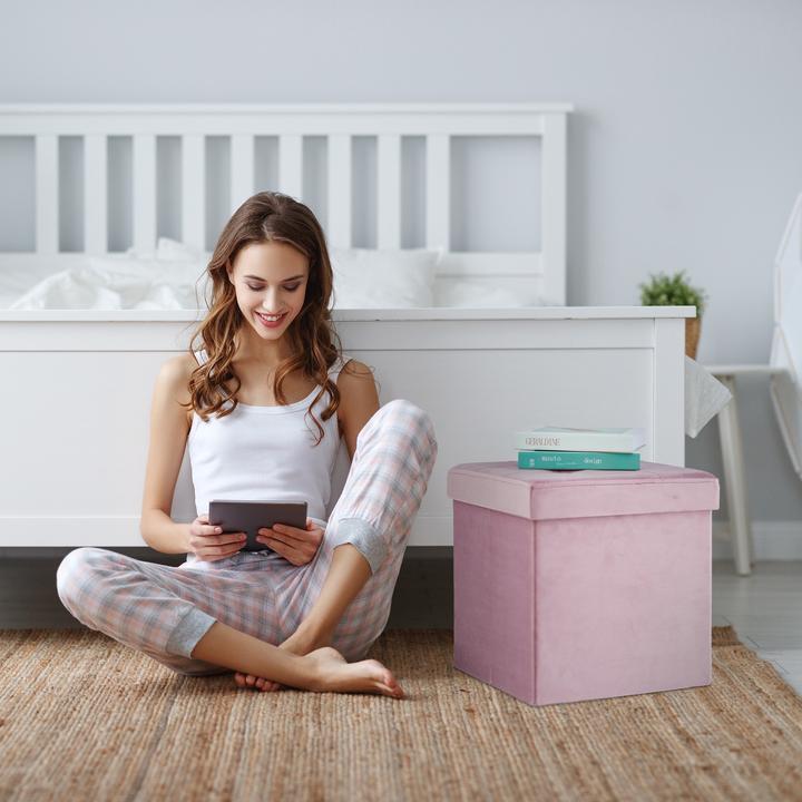 Actual product image Relaxdays Storage Ottoman