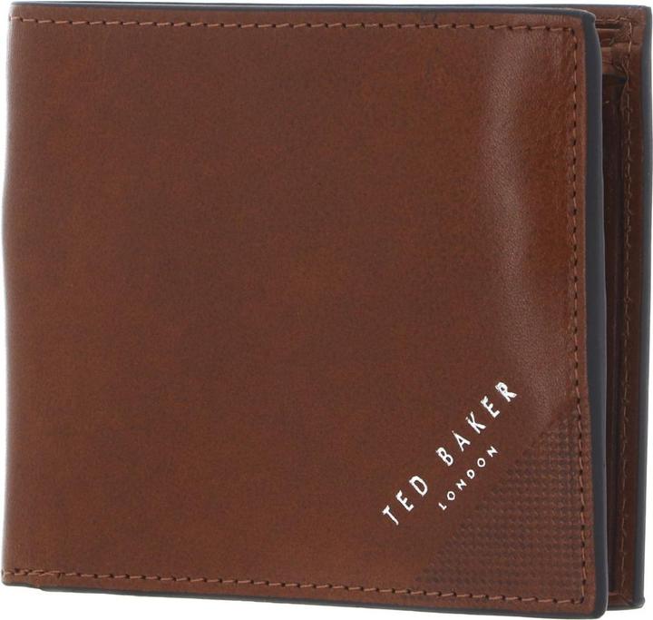 Actual product image Ted Baker Embossed Corner Leather Bifold Coin Wallet