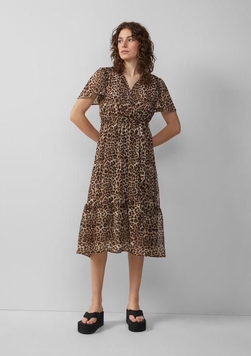 Produktbild S.Oliver Kleid Chiffonkleid in Wickeloptik mit All-over-Print (32)