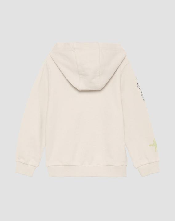 Produktbild S.Oliver Sweatshirt Kapuzen-Sweatshirt aus Baumwollmix mit Front- und Ärmelprint (128, 134)