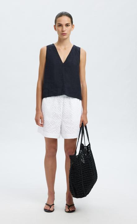 Image du produit Selected Broderie Anglaise Højtaljede shorts (34)