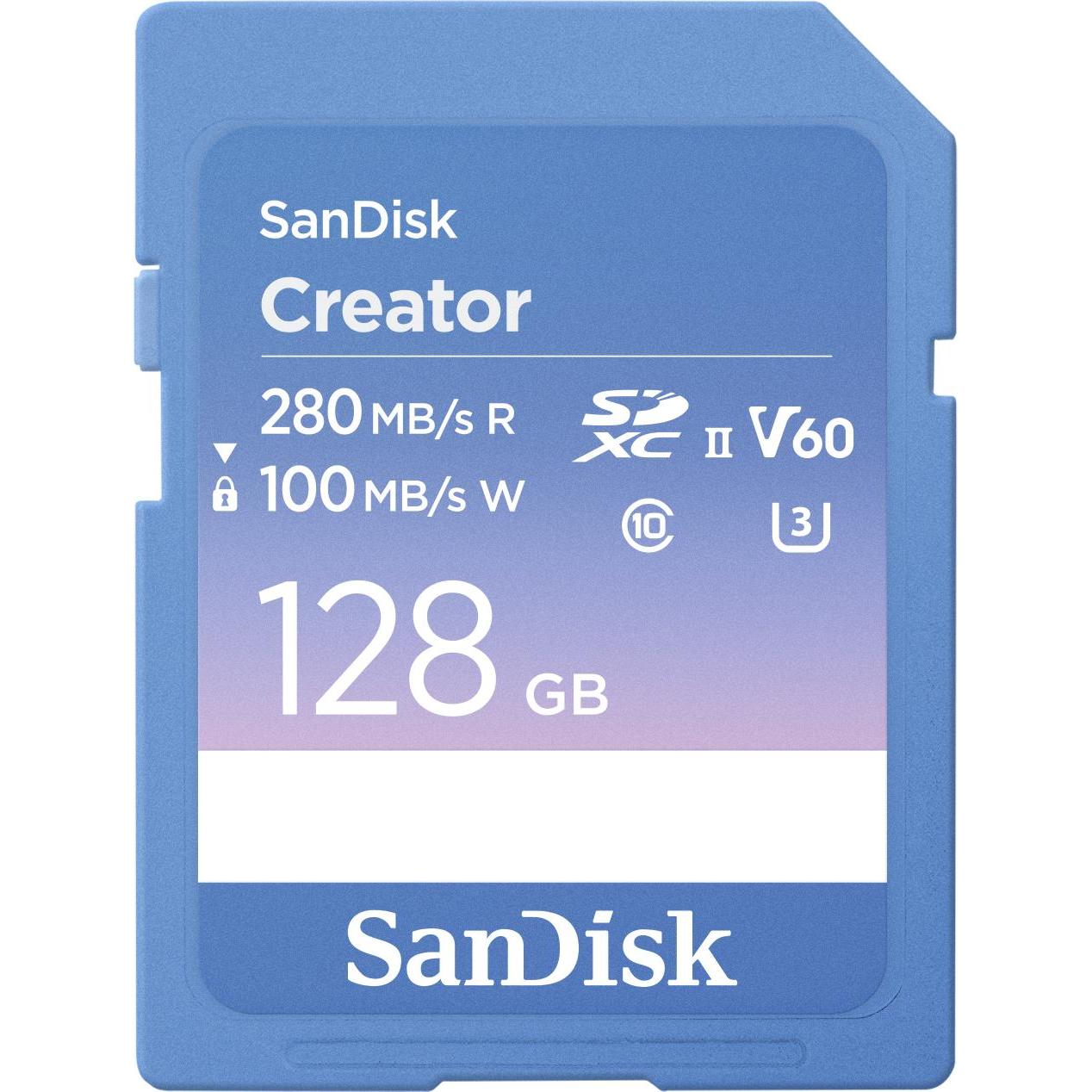 SanDisk Creator SD UHS-II 128GB (128 GB, SDXC, U3, UHS-II), Speicherkarte