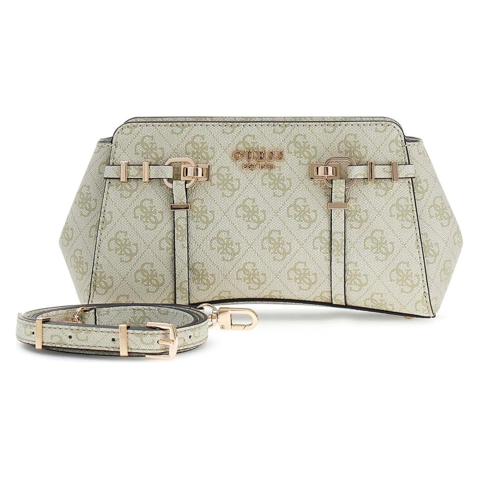 Guess, Damen, Handtasche, Leona Logo Girlfriend Xbody, Beige