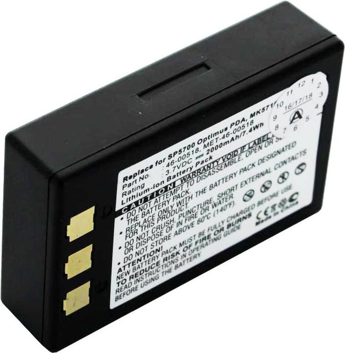 Produktbild AccuCell Akku für Metrologic SP5700 Scanner, Optimus PDA, MK5710 Akku 46-00518, MET-46-00518