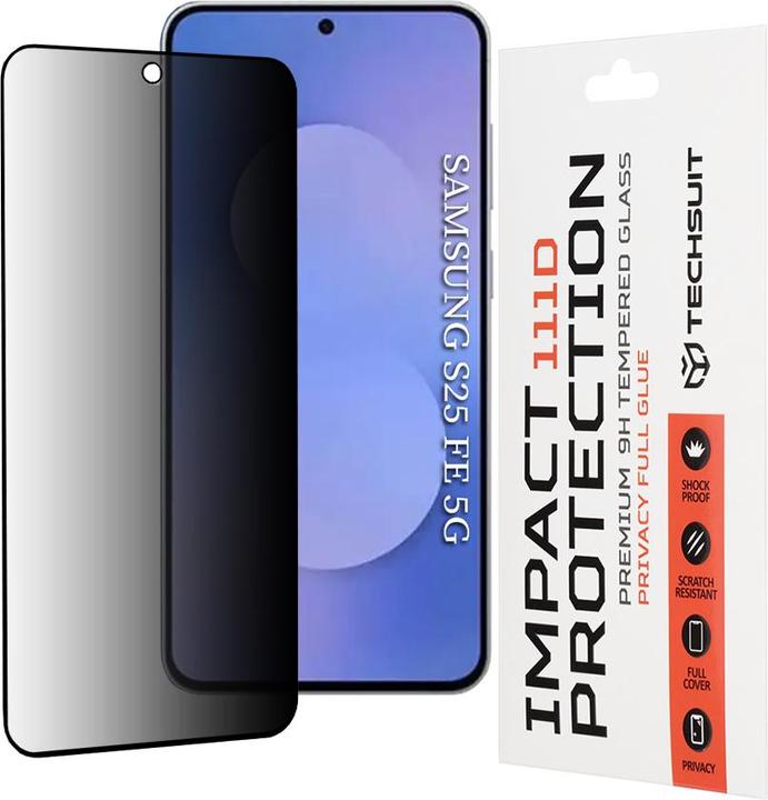 Immagine prodotto Techsuit - 111D Privacy Full Glue - Samsung Galaxy S25 FE - Black (Samsung Galaxy S25 FE)