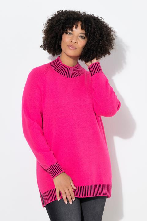 Image du produit Angel of Style Pull coupe Straight Fit, col légèrement montant avec rayures (54)