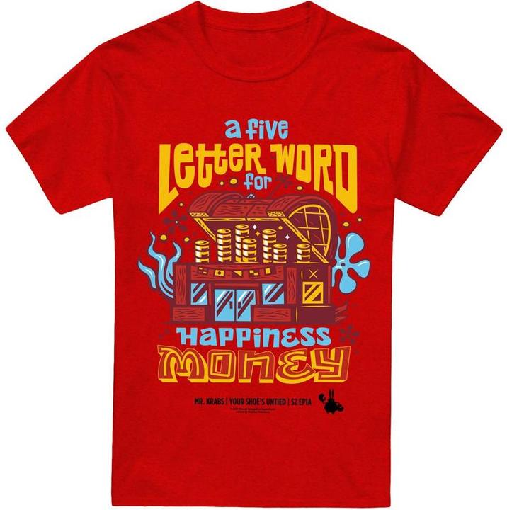 Actual product image Spongebob Squarepants Unisex Adult Money Mr Krabs T-Shirt (L)