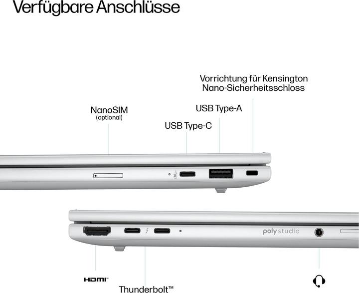 Produktbild HP EliteBook 8 G1i 14 Next Gen AI PC (14", 512 GB, 16 GB, CH, Intel Core Ultra 5 226V)