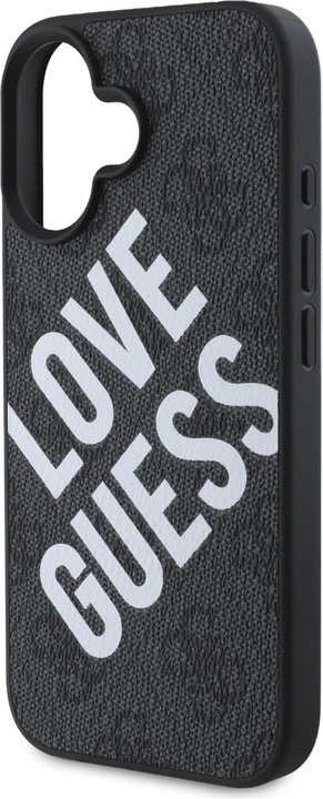 Produktbild Guess PU Leather 4G Big Love Logo MagSafe Case for iPhone 16 Black (Apple iPhone 16)