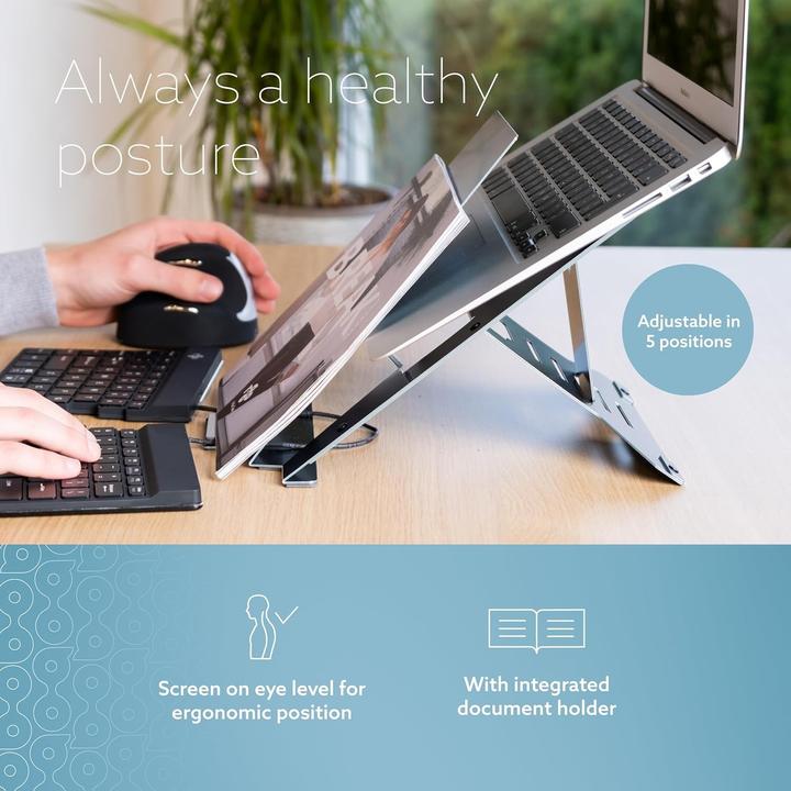 Immagine prodotto R-Go Tools R-Go Laptop Stand 10"-20" Max.5KG Alu Riser nero